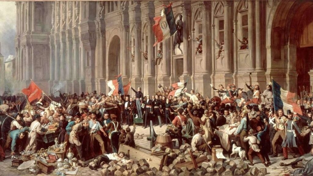 The Bastille-July 14: Parisians, alarmed by rumors of a military coup, stormed the Bastille seeking arms, marking the onset of the French Revolution.