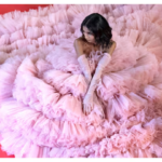 Delhi fashion influencer Nancy Tyagi dazzles in self-stitched 20kg gown for Cannes debut